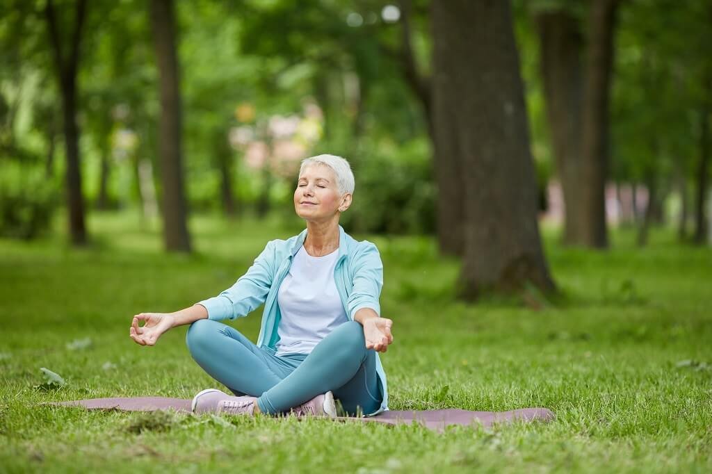 Senior Woman Meditating meditation videos 12