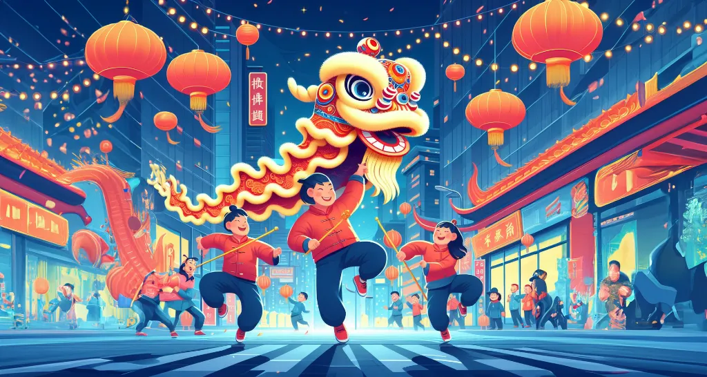 The Chinese celebrates Chinese New Year with lion dance performance as it brings good luck and prosperity.