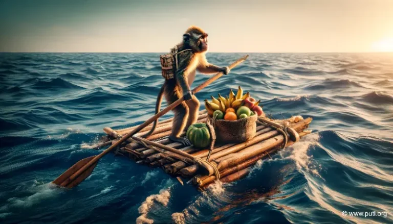 Sun Wukong set off alone on a small wooden r