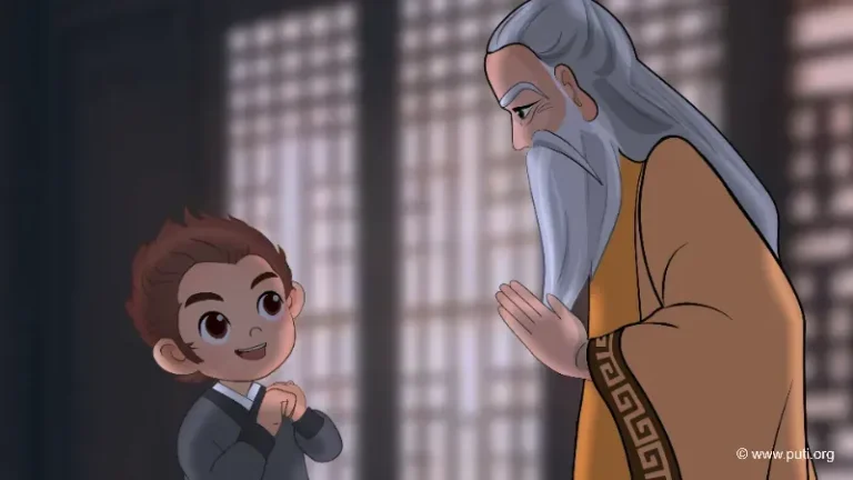 Sun Wukong learns the art of immortality from Master Subodhi.
