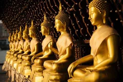 Image of stone Buddha statues
