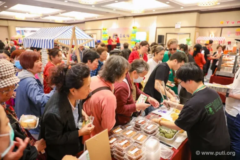Market stalls offering traditional snacks and handmade crafts
