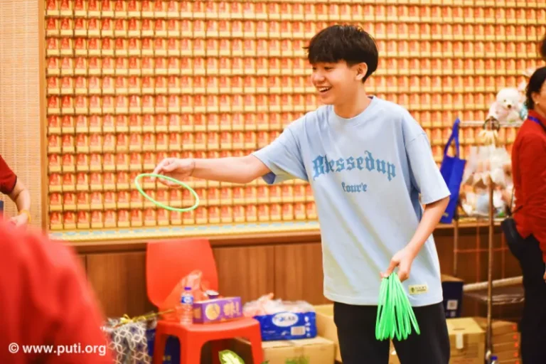 Child playing happily in the game zone
